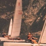 Anciens classe A Photo d'un des premiers catamaran classe A.